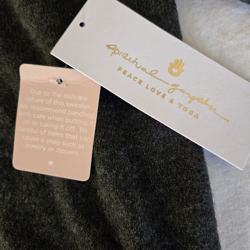 Spiritual Gangster Mock Neck Chevron Sweater - Picture 5 of 12